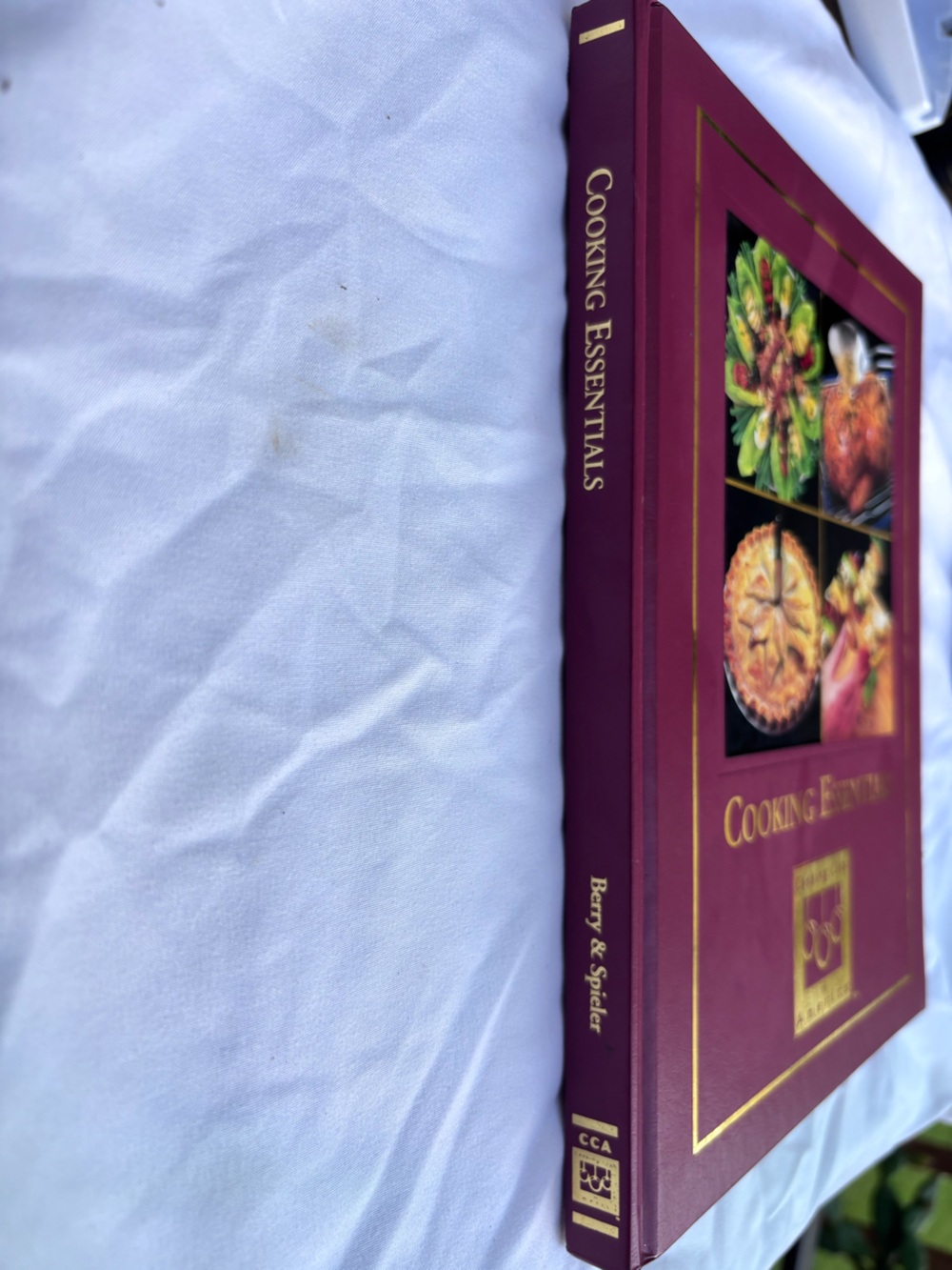 Cooking Essentials Cookbook - Burgundy & Gold - Picture 2 of 4